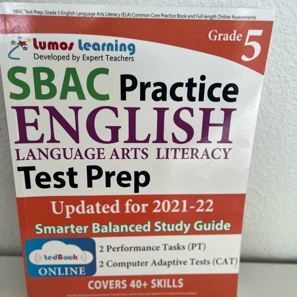 SBAC Test Prep: Grade 5 English Language Arts Literacy (ELA) Common Core...